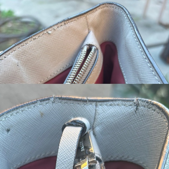 Project Bag! Bally Supra Light Gray Leather and Suede Tote - Picture 7 of 16